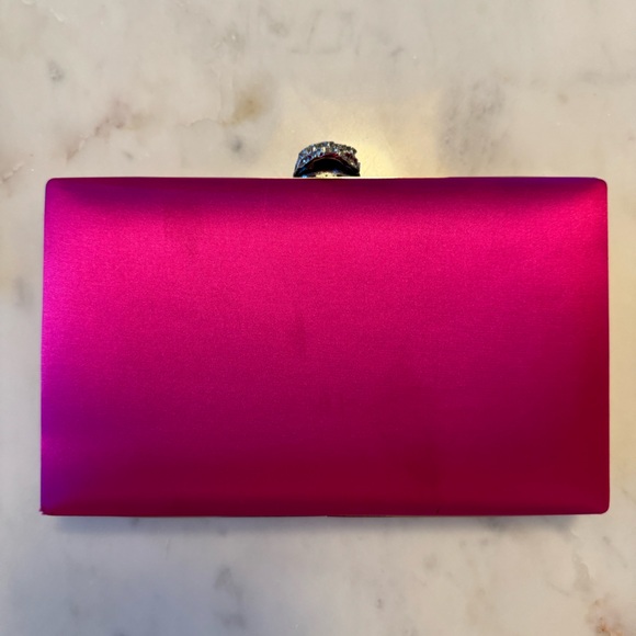 Kurt Geiger London Kensington Frame Clutch in Bright Pink / Fucsia - Picture 8 of 10